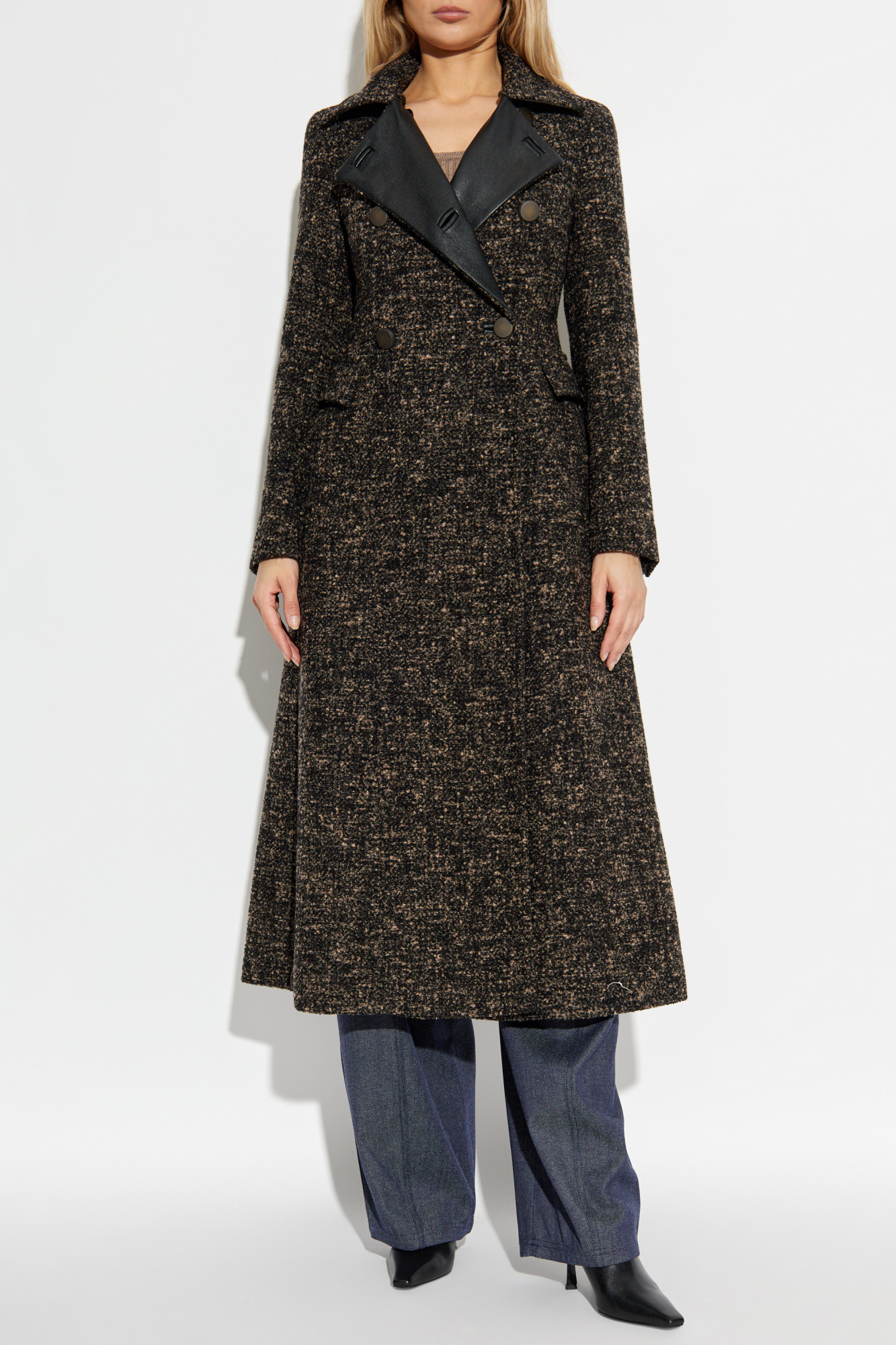 【新品未使用タグ付き✨】LAST NEST LONG WOOL COAT Amazon.com: chouyatou Women's Winter Double Breasted Wool
